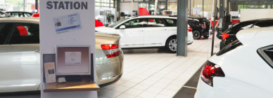 Auslesestation von WS-Datenmanagement in Autohaus